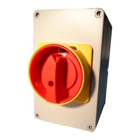 Springer Controls Co Disconnect Switch, Nonfusible, 3PST-NO, Indoor, Rotary Handle, Plastic ML2-063-AR3E